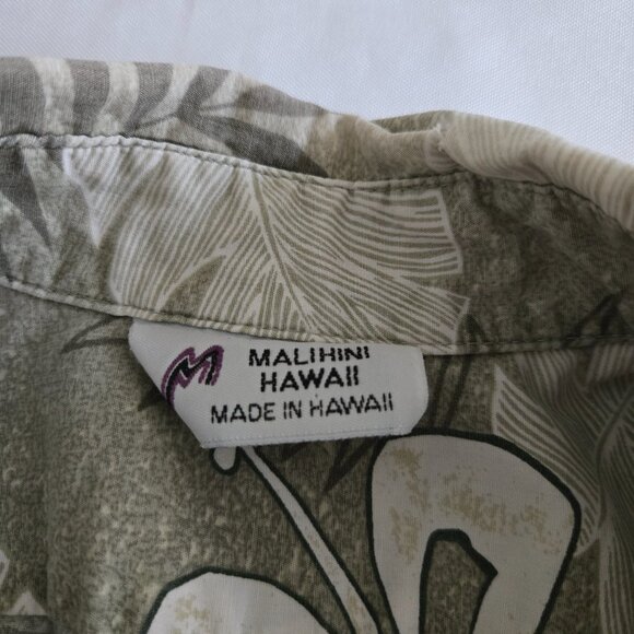 Men's Malihini Hawaii Vintage Batik Hibiscus Floral Hawaiian Shirt SZ L - Picture 5 of 8